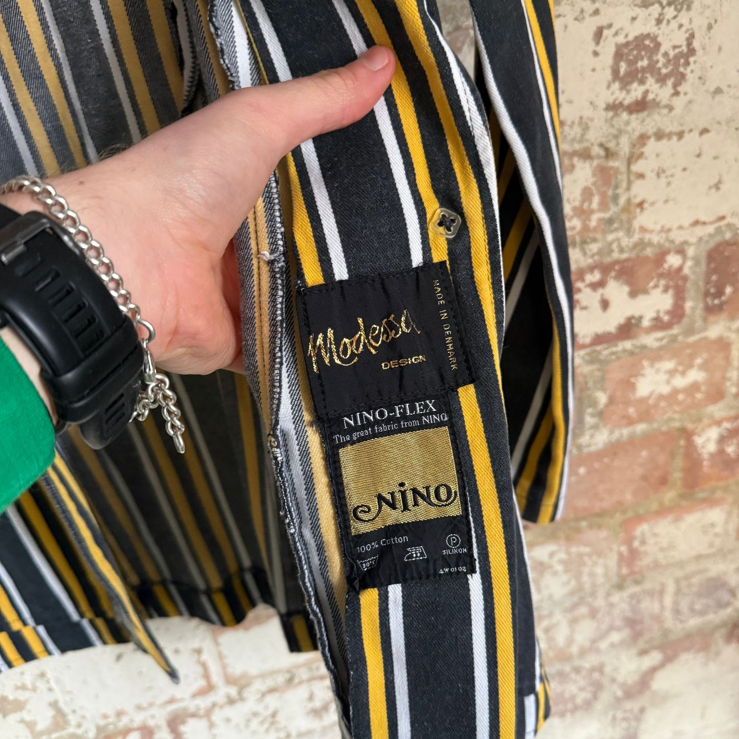 1970s Black and Yellow Stripe Boating Style Blazer Jacket