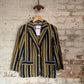 1970s Black and Yellow Stripe Boating Style Blazer Jacket