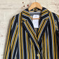 1970s Black and Yellow Stripe Boating Style Blazer Jacket