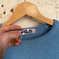 1980s Blue Knitted FILA Crewneck Jumper