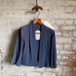 1940s Moss Crepe Blue Blouse Top