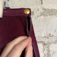 1970s Purple Tassel Western Suede Skirt