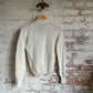 1950s Cream Knitted Wool Cardigan Jumper