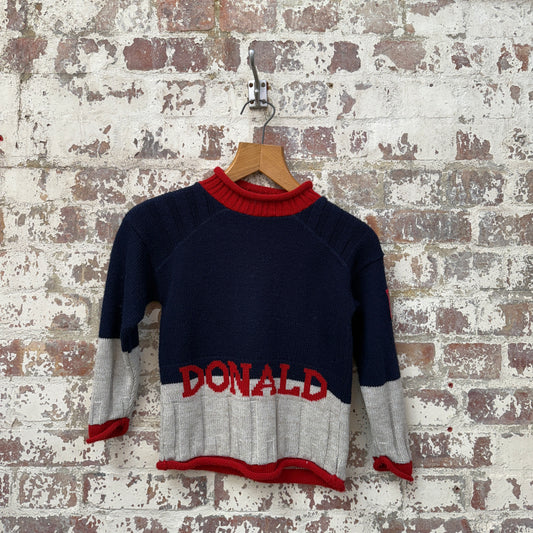 1990s Navy Knitted Disney Donald Jumper