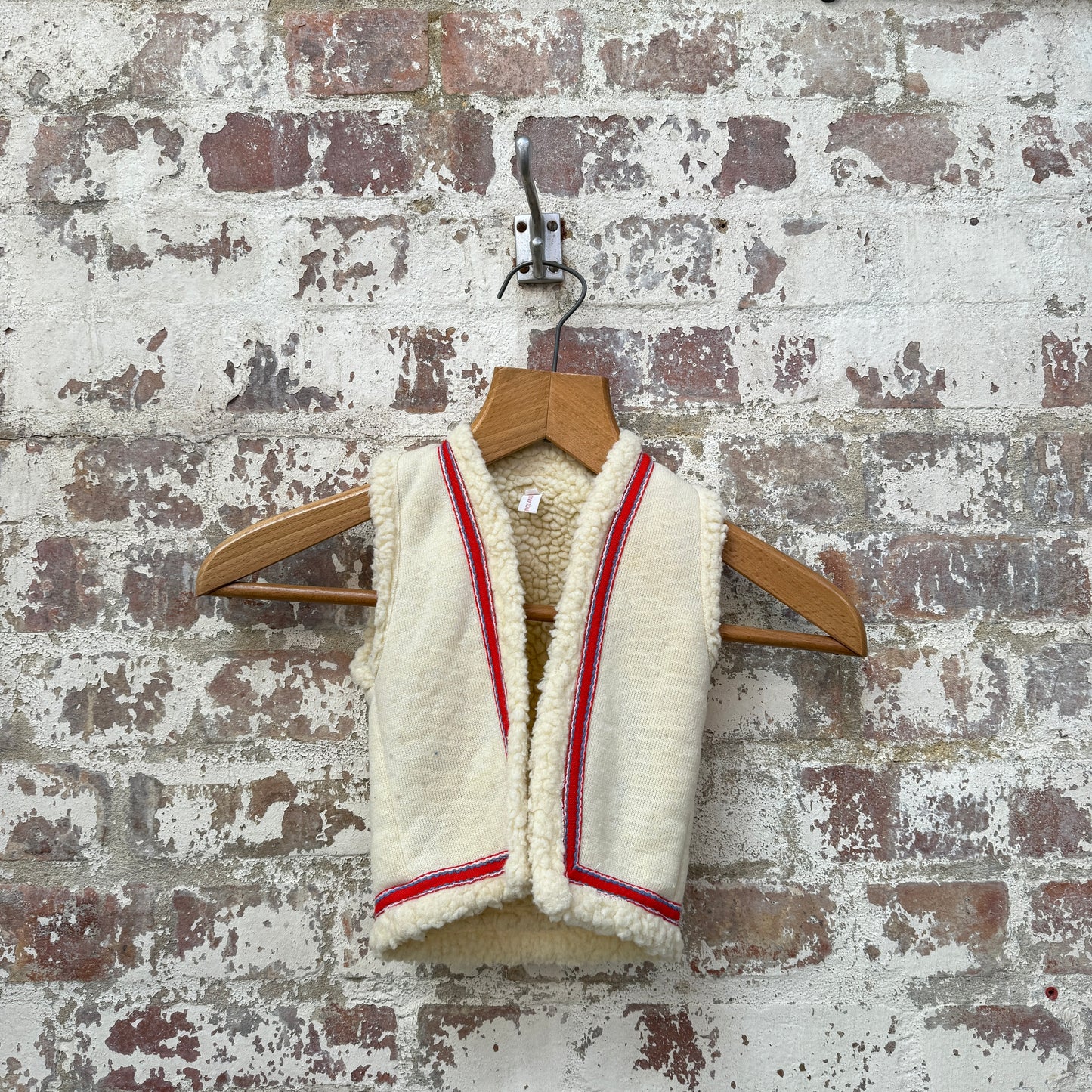 1970s Kids Shearling Gilet Vest Top