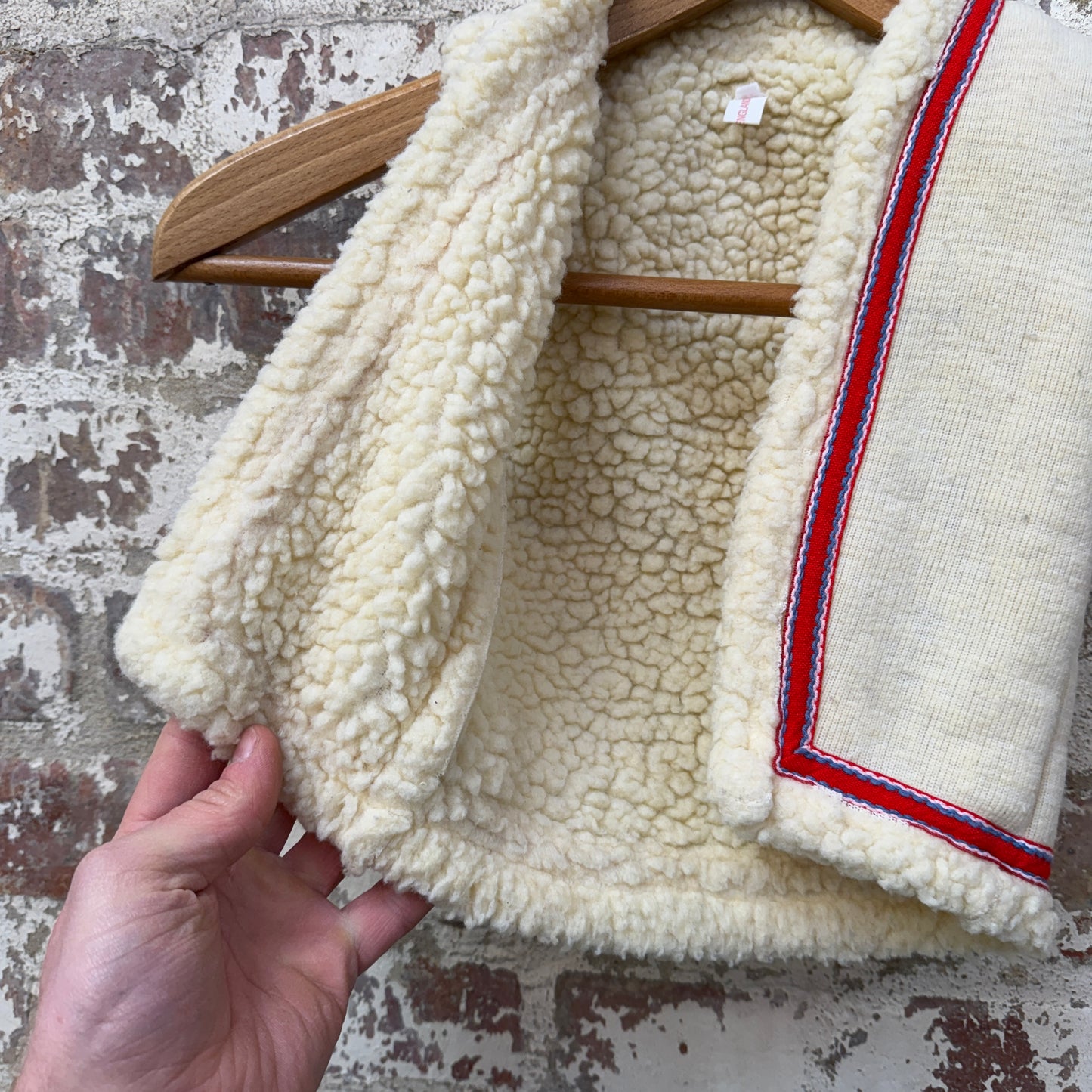 1970s Kids Shearling Gilet Vest Top