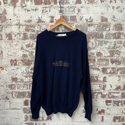 1990s Navy Sweater Shop Knitted Jumper