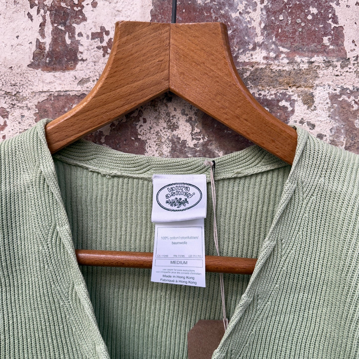 1990s Green laura Ashley Cardigan Top
