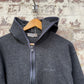 1990s Dark Grey NAF NAF Fleece Hoodie Jumper