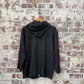1990s Dark Grey NAF NAF Fleece Hoodie Jumper