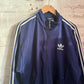 1990s Navy Adidas Trefoil Zip Up Track Top
