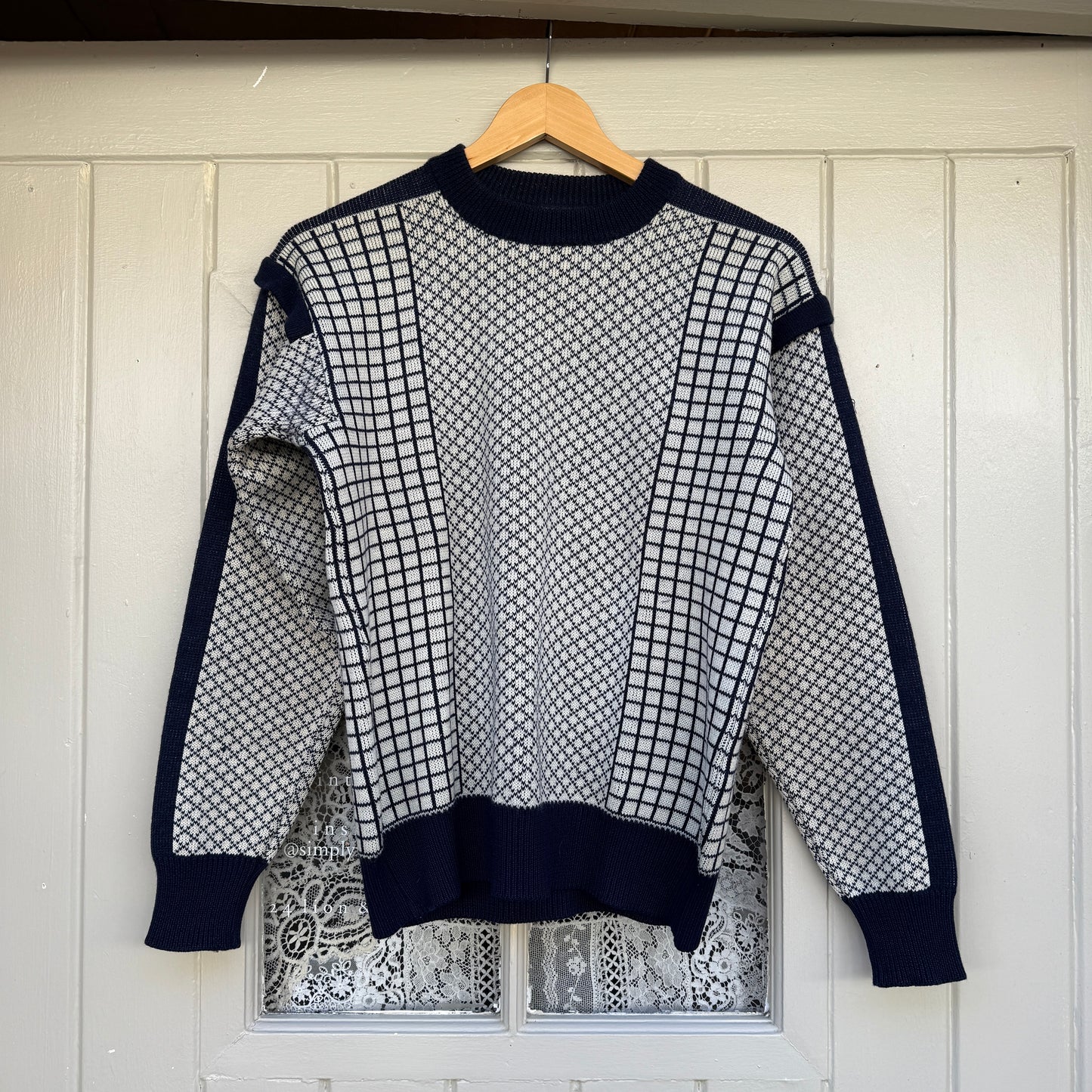 1970s Wool Patterned Knitted Jumper