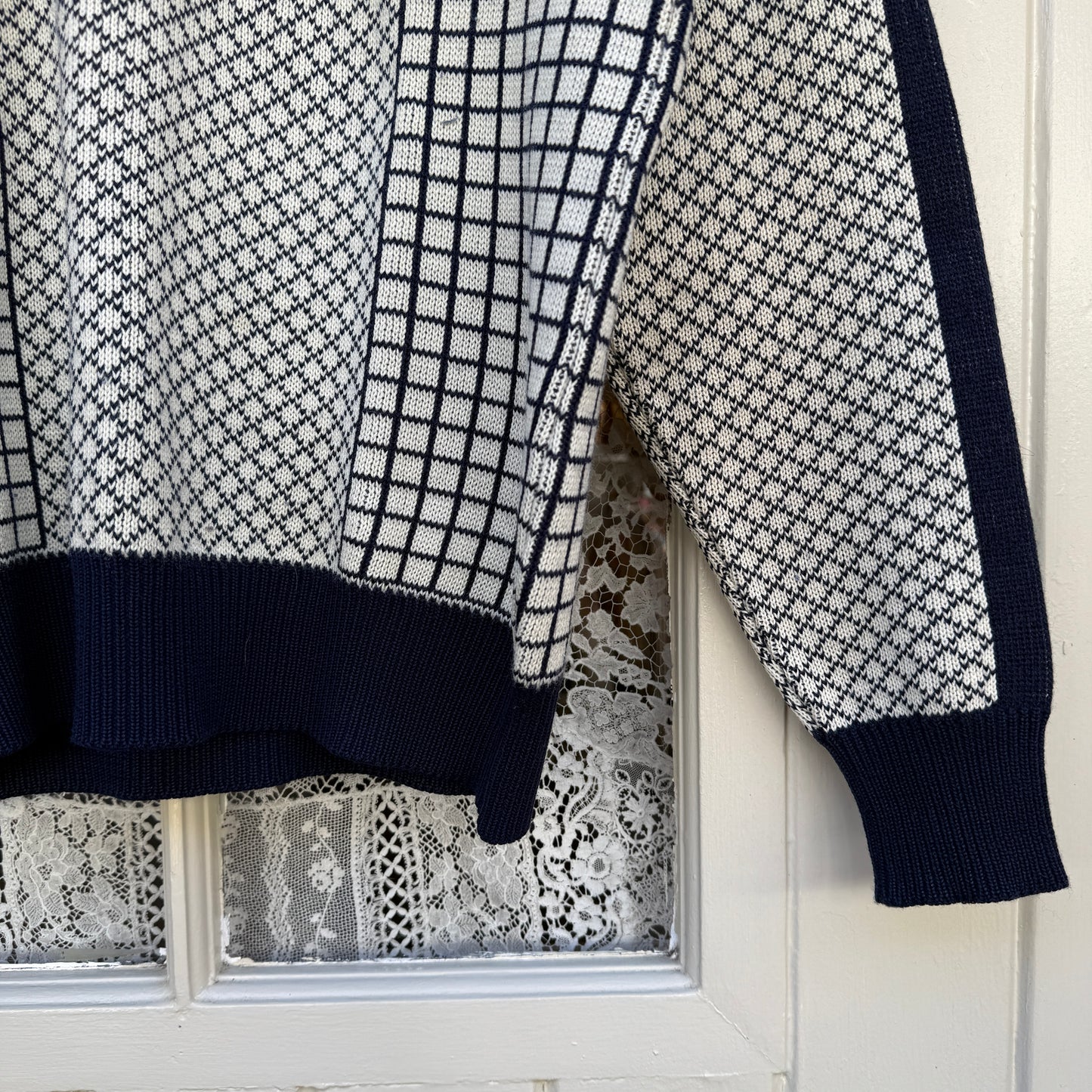 1970s Wool Patterned Knitted Jumper