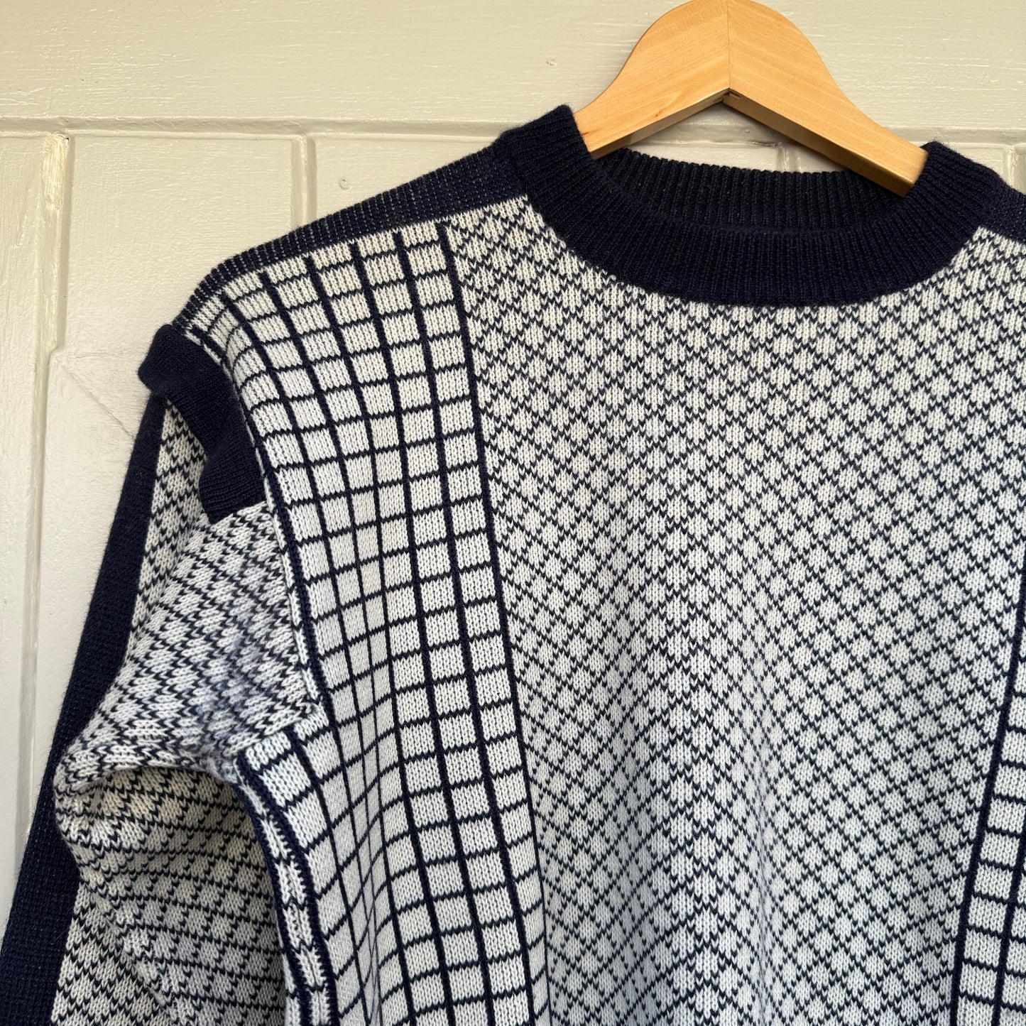 1970s Wool Patterned Knitted Jumper