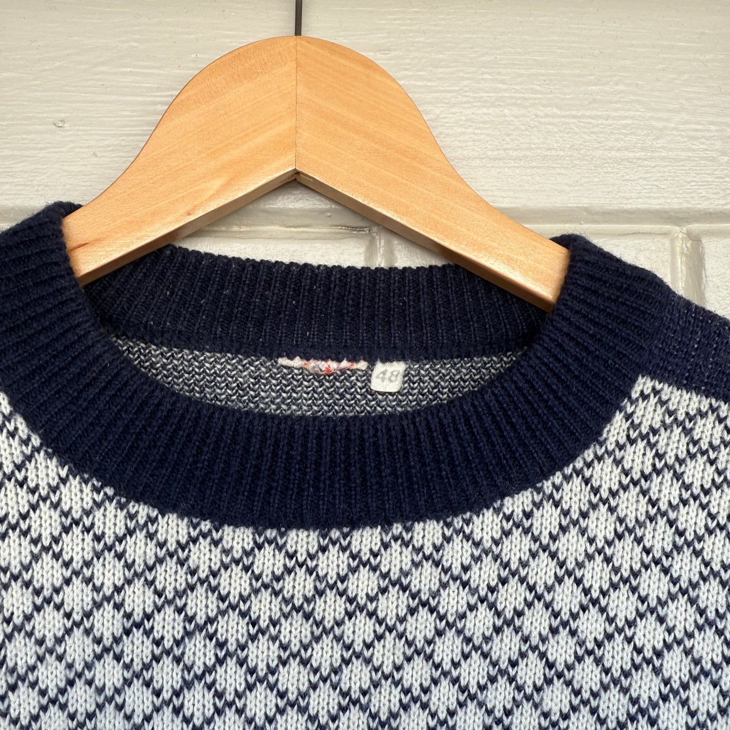 1970s Wool Patterned Knitted Jumper
