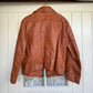 1970s Brown Western Leather Zip Up Jacket