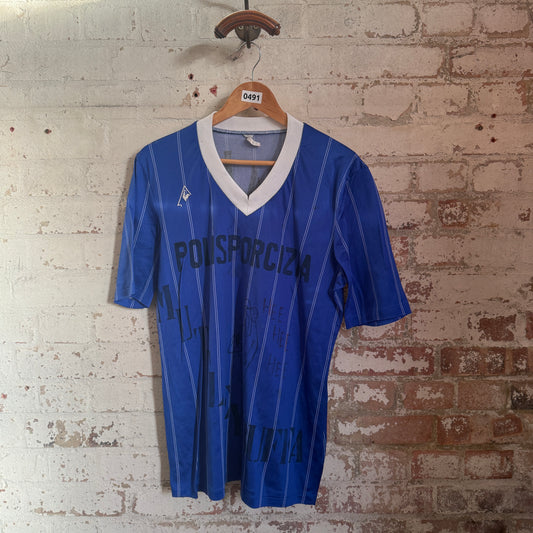 1980s Blue Le Coq Sportif Football T-Shirt