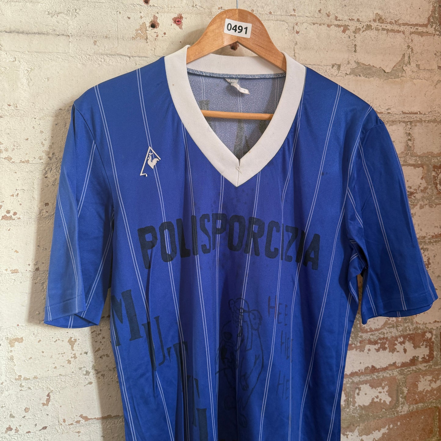 1980s Blue Le Coq Sportif Football T-Shirt