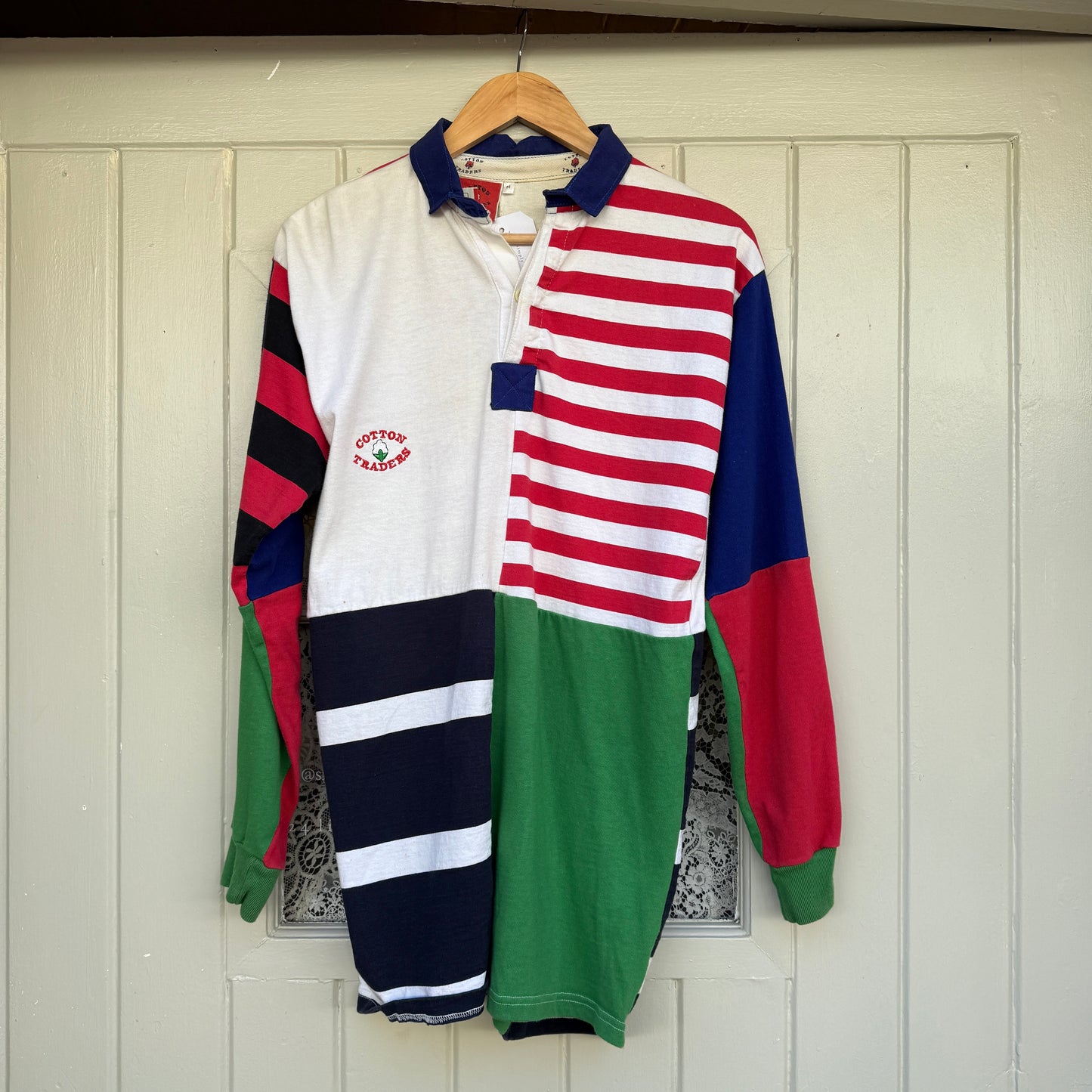 1990s Multicoloured Cotton Traders Rugby Jumper
