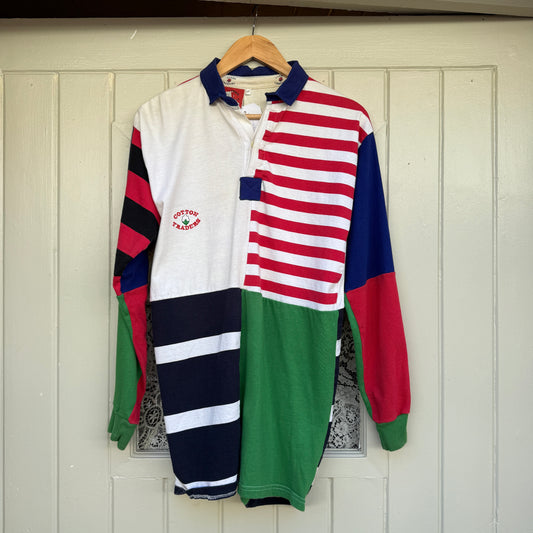 1990s Multicoloured Cotton Traders Rugby Jumper