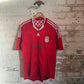 2000s Red Adidas Liverpool Gerrard Home Football Kit Shirt