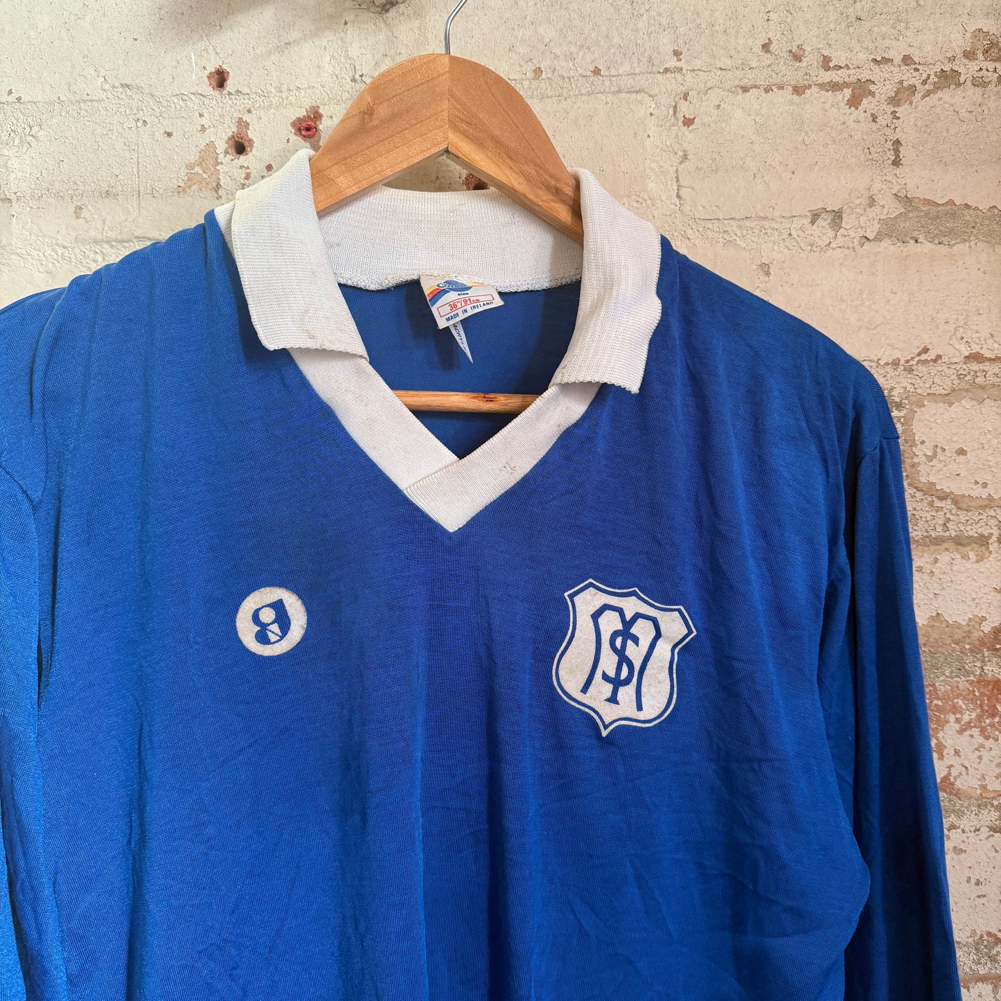 1980s Blue Oneils Long Sleeve Football Template Shirt
