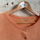 1960s 1970s Orange Wool Knitted Button cardigan Jumper