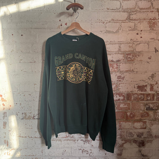 1990s Green Graphic Sweatshirt Jumper