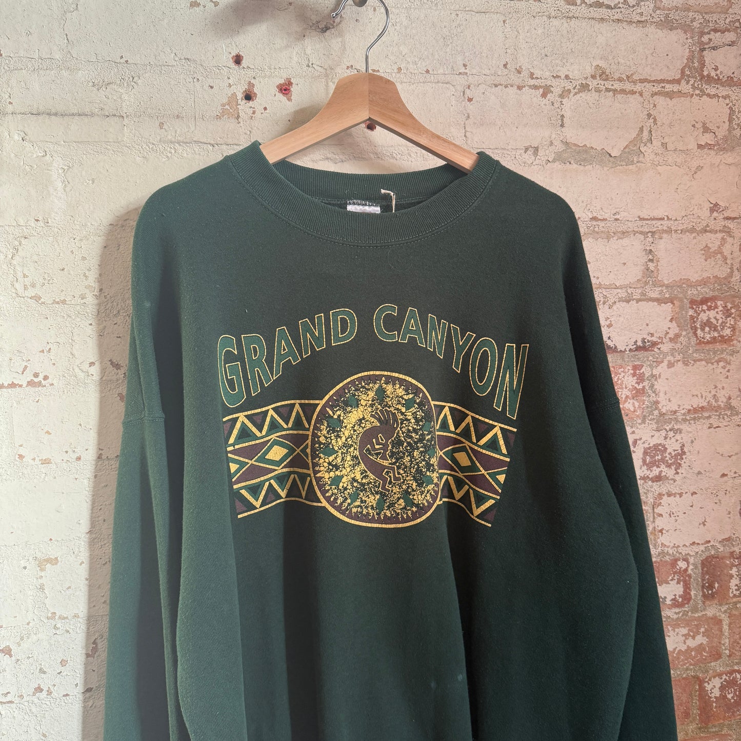 1990s Green Graphic Sweatshirt Jumper
