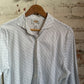 1980s White Checkered Button Up Cotton Shirt