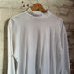 1990s White Saville Row Long Sleeve Blank Roll Neck