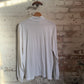 1990s White Saville Row Long Sleeve Blank Roll Neck
