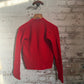 1970s Red Wool Knitted Cardigan Jumper