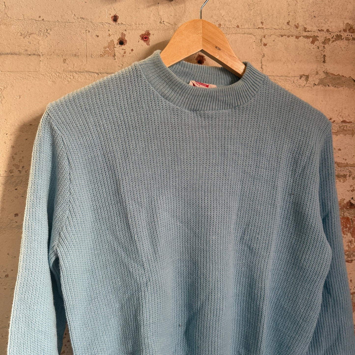 1960s Baby Blue Knitted British Jumper
