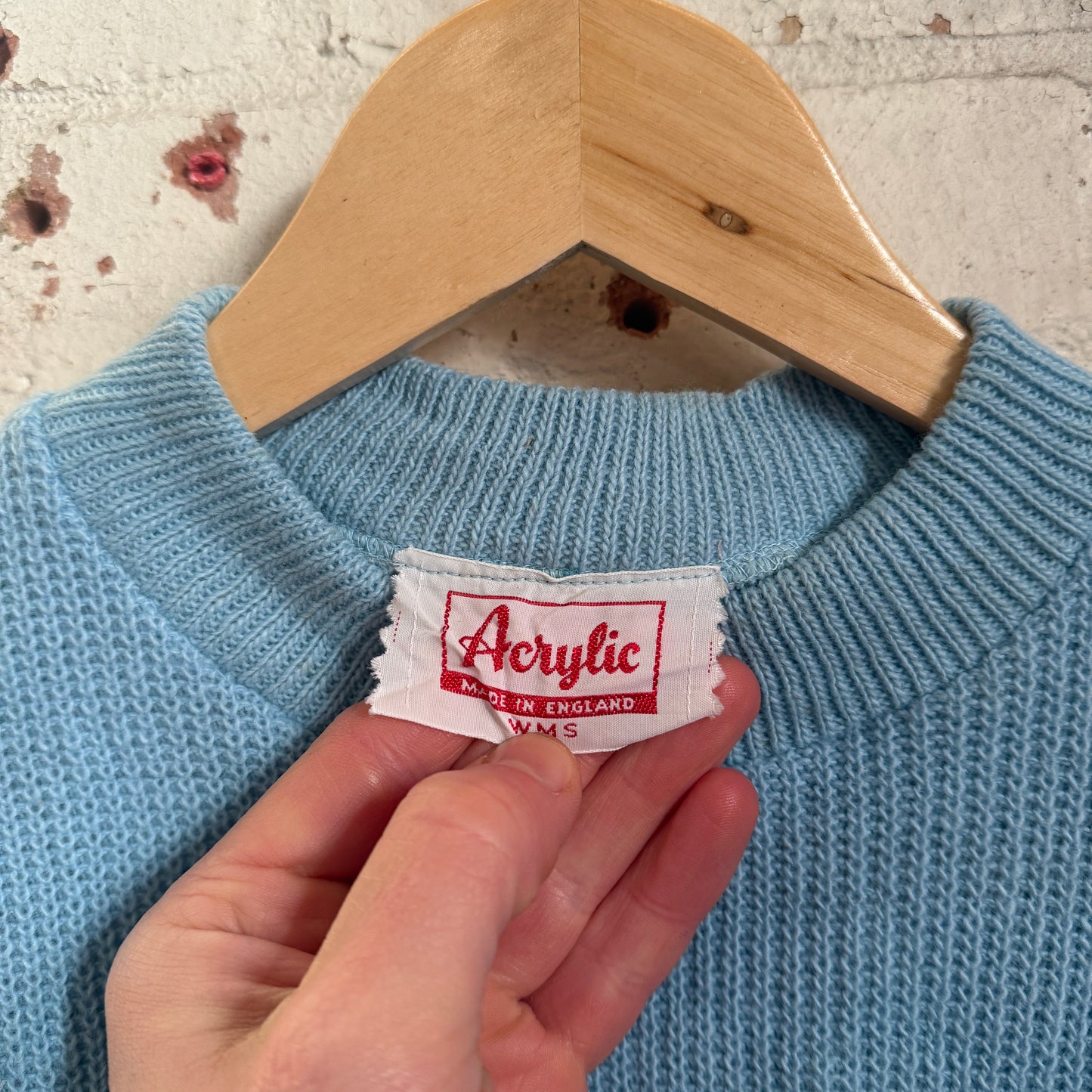 1960s Baby Blue Knitted British Jumper