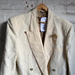 1980s Cream Double Breasted New man Blazer Jacket