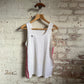 1980s White Adidas Sports Vest Top