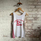 1980s White Adidas Sports Vest Top