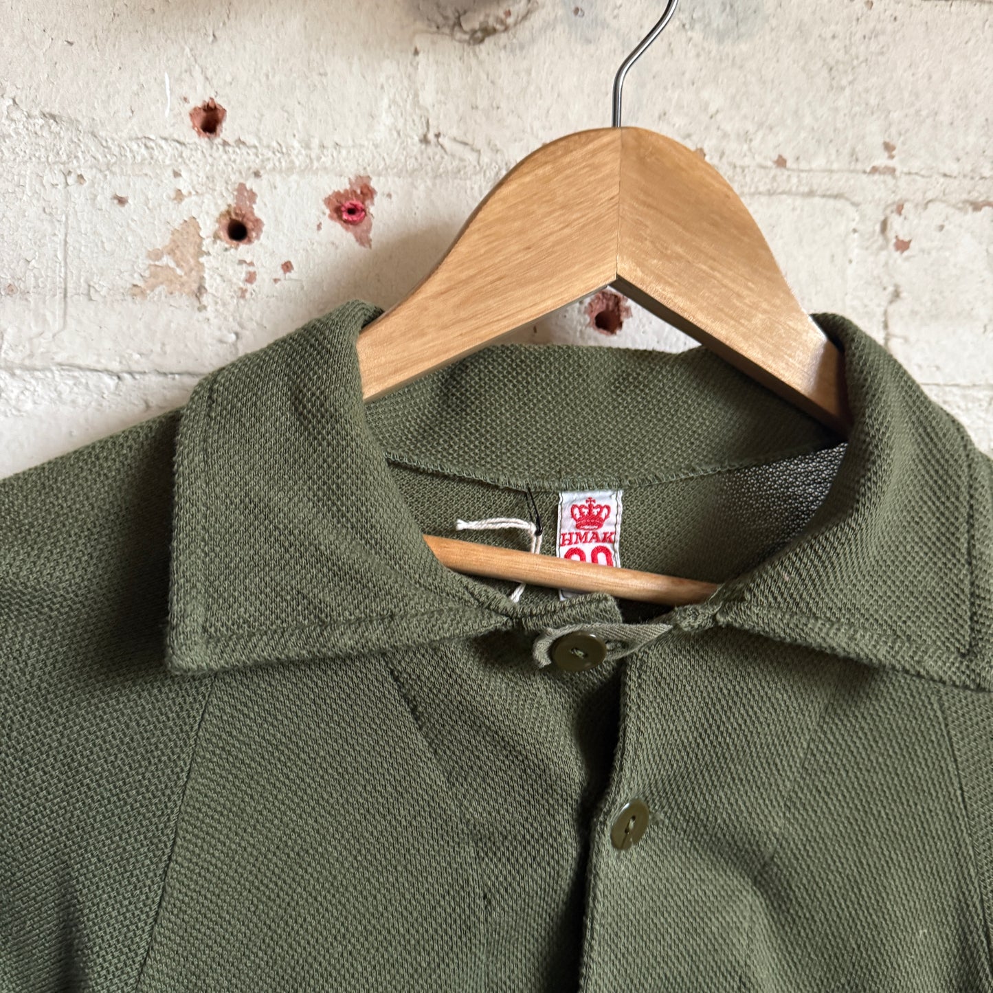 1980s Khaki Green Swedish Military Shirt