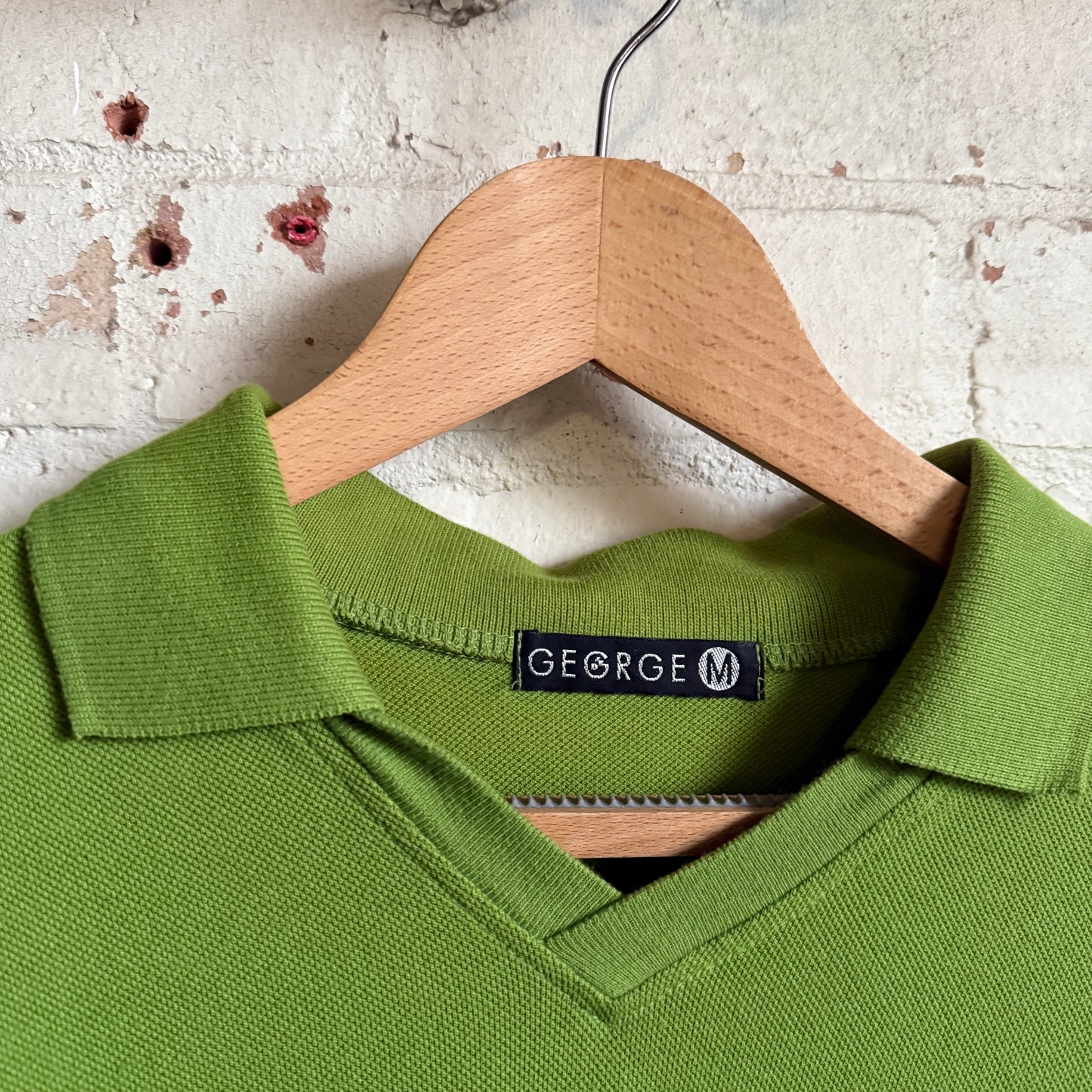 1990s Green George Polo Shirt Top