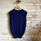 1980s Navy Knitted Tank Top Sweater Vest Jumper