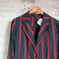 1940s Green and Red Striped Boating College Suit Blazer