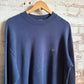 1990s Navy Faded Distressed Sweatshirt Jumper