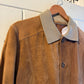 1960s Brown Italian Suede Leather Button Jacket Coat