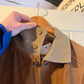 1960s Brown Italian Suede Leather Button Jacket Coat