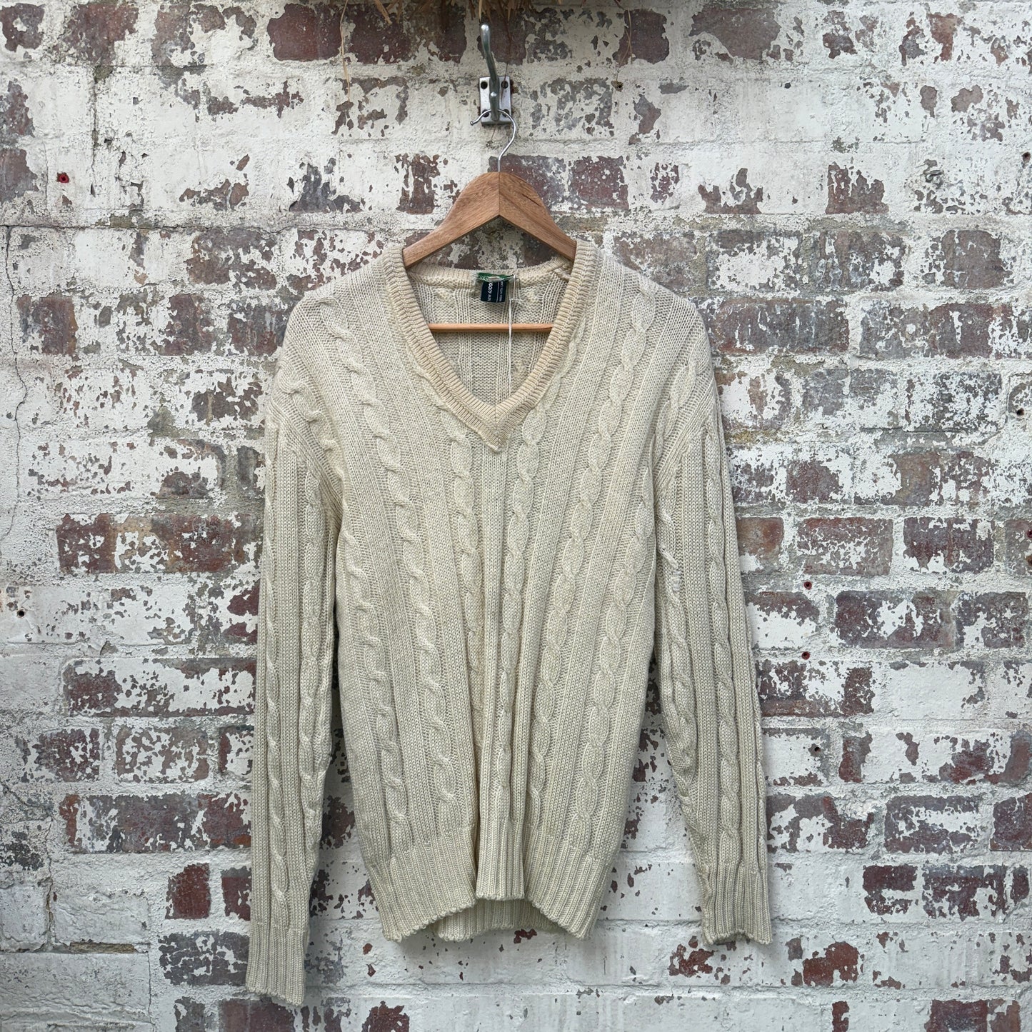 1960s Cream Fred Perry Wool Knitted Jumper