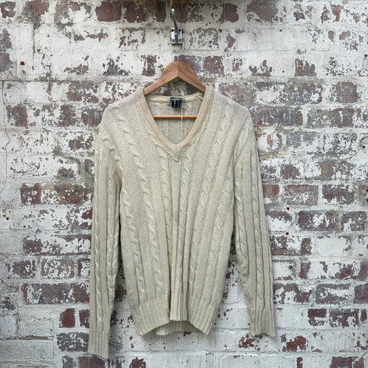 1960s Cream Fred Perry Wool Knitted Jumper
