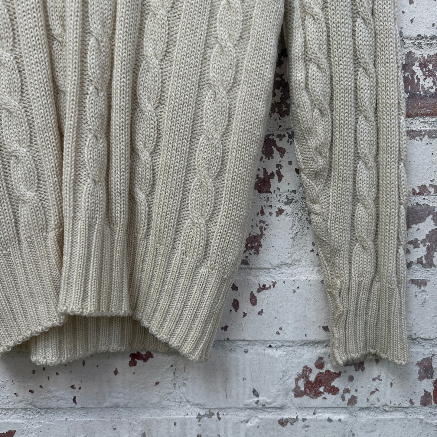 1960s Cream Fred Perry Wool Knitted Jumper