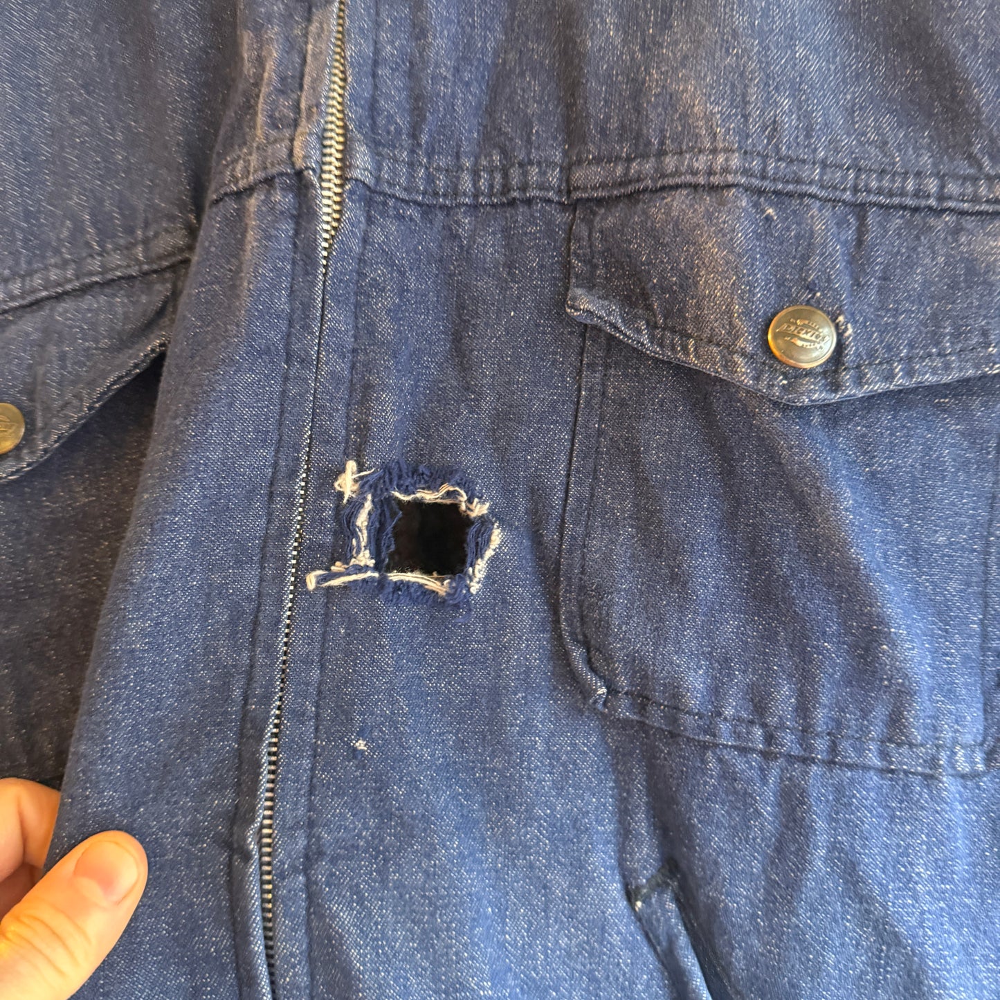 1960s Blue Dickies Zip Work Jacket