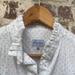 1980s White Polka Dot Button Up Shirt